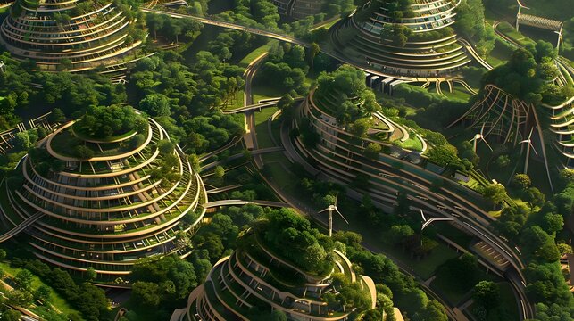 A utopian smart city with self-sustaining ecosystem
