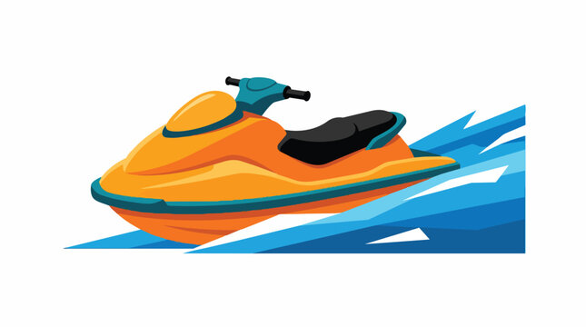 Jet Ski Speeding Through Ocean Waves