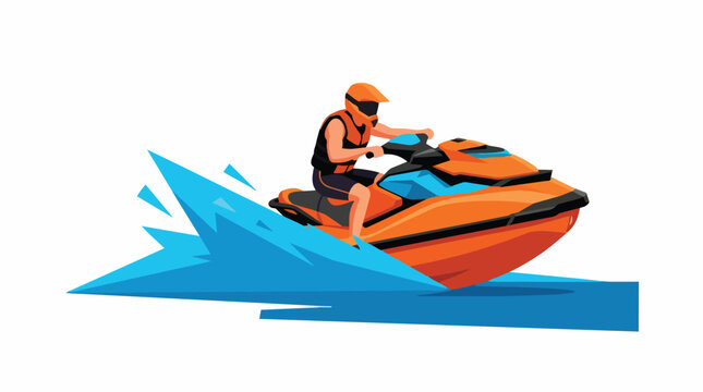 Person riding jet ski on water