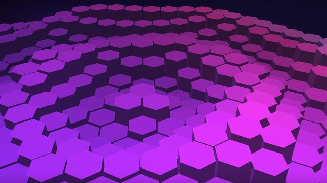 3D Hexagon Wave Gradient Motion Background