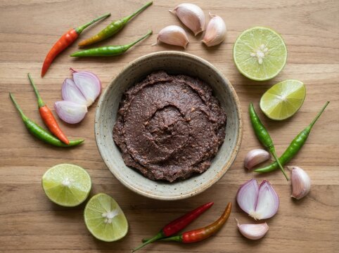Thai Shrimp Paste With Chili Lime Garlic and Shallots