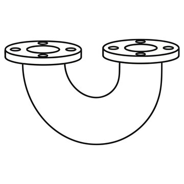 Pipe fitting with flanges