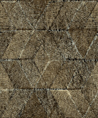 Fototapeta premium Seamless sophisticated dark brown abstract geometric texture with modern heavy linen-style hexagon patterns for versatile creative backgrounds