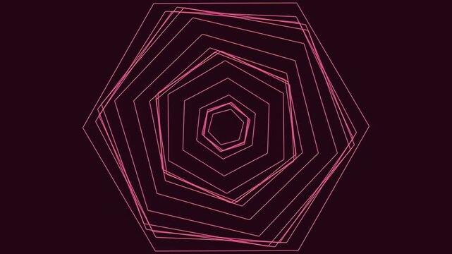 Pink Geometric Spiral Polygon Abstract Technology Background