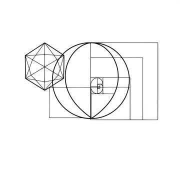 Sacred Geometry Vesica Piscis Golden Ratio Mystic Vector