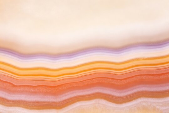 Abstract Agate Texture, Amber Coral Lavender Cream Layered Bands