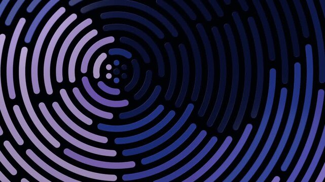 Sapphire concentric circle maze spinning abstract animation