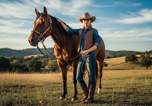 Golden Hour Rider and Steed