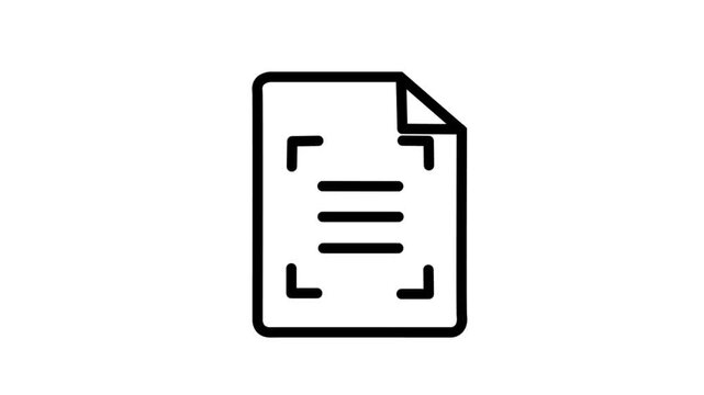 File scan vector icon for document digitization concept
