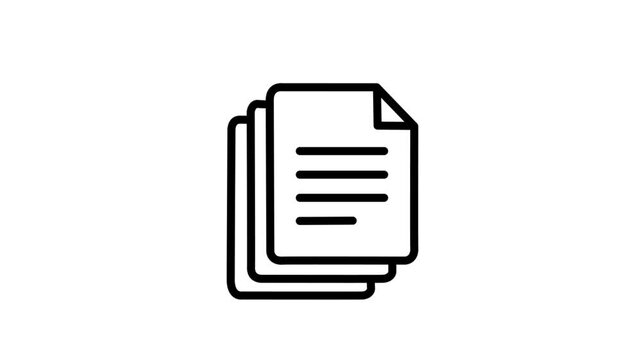 Multiple documents stack vector icon for office archives