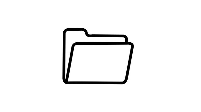 Minimalist folder icon vector illustration isolated on white background