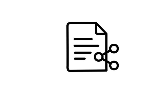 Document sharing icon vector art isolated on clean white background