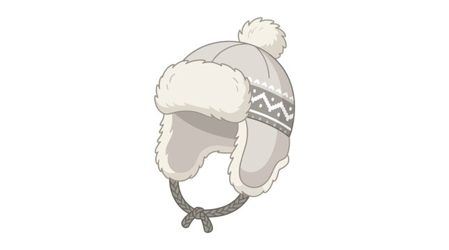 Winter Ushanka Hat with Ear Flaps and Pom Pom