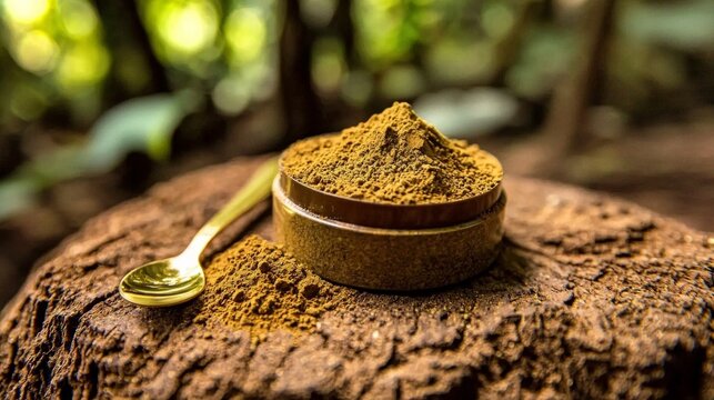 Stunning kratom product packaging displayed in a natural setting.
