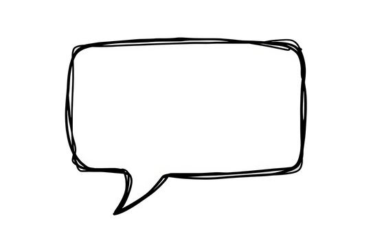 Rough hand drawn rectangular speech bubble