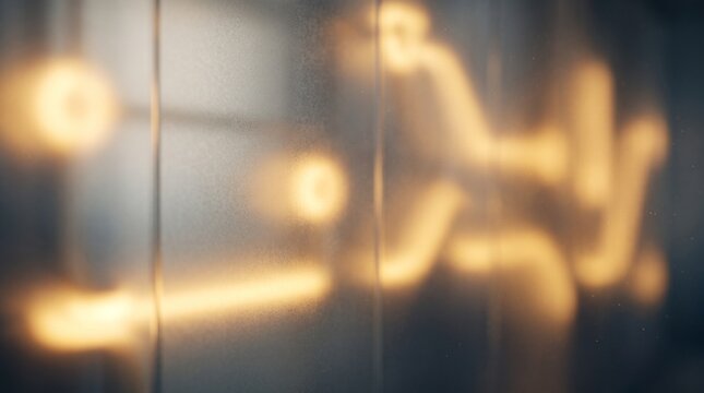Abstract background featuring soft golden light flares and glowing bokeh circles against a dark moody backdrop