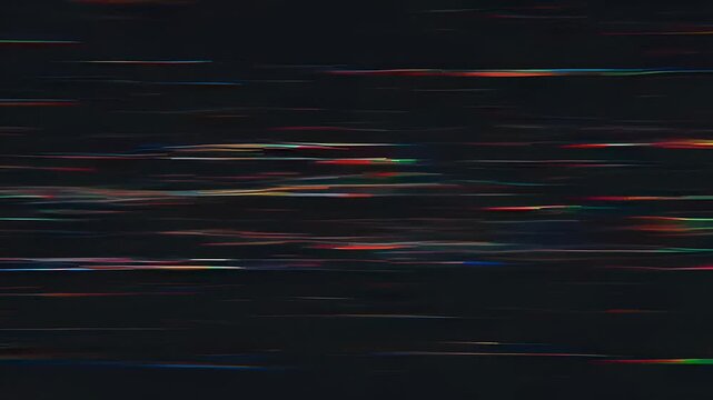 Horizontal glitch texture with chromatic aberration and noise