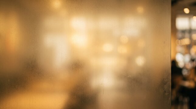 Warm and inviting abstract golden wall texture with softly blurred people in the distant background creating atmosphere