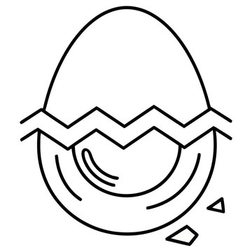 Cracked egg icon