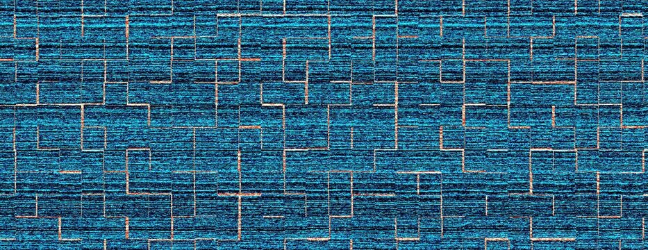 Abstract blue digital texture with geometric lines and noise pattern background