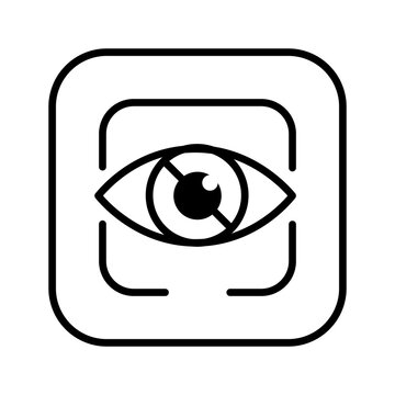 Biometric retina scan icon for security authentication system interface design