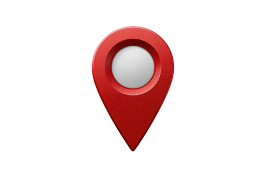 Red three dimensional map location pin