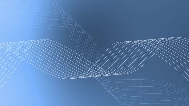 Minimalist abstract background with intersecting wave lines creating flowing ribbon patterns animation