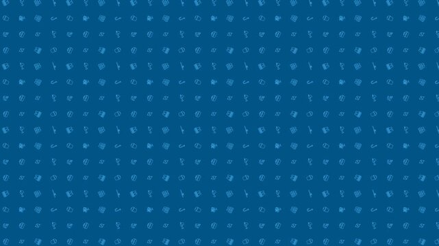 Dark Blue Fishing Themed Pattern 4K 60FPS seamless Looping Video Background