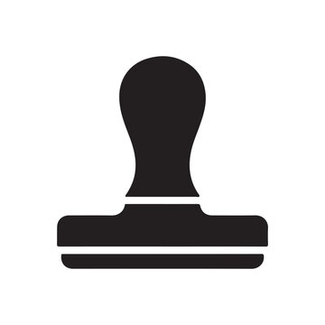 Rubber stamp icon representing approval and official documentation with approval