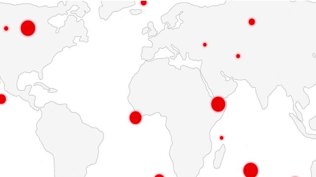 United States highlighted on live cyber threat monitoring map.Global digital world map radar network overlay highlighting data clusters 