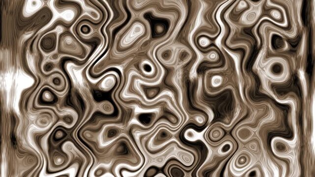 Abstract Sepia Liquid Waves Background Loop with Fluid Wavy Pattern