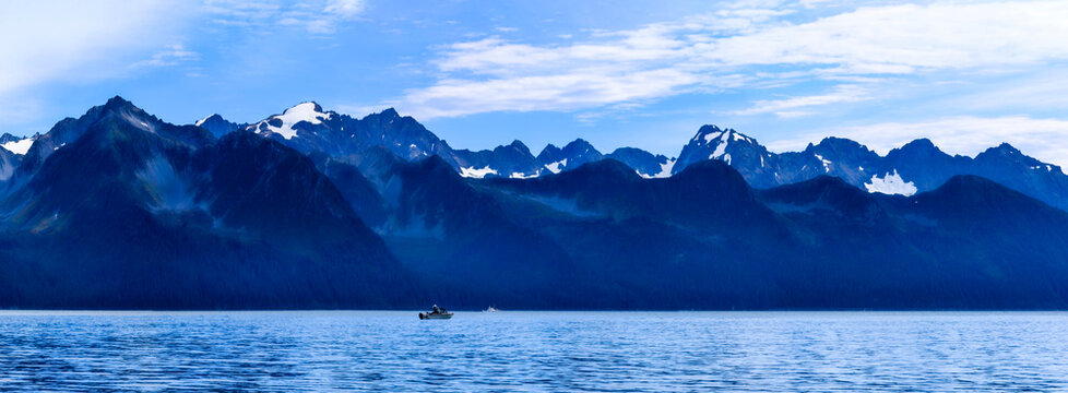 Seward Alaska seascape with view of Mount Alice and Resurrection Bay