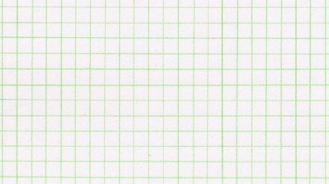 Green graph paper grid animation, millimeter math coordinate pattern graphic, blueprint background motion overlay