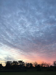 Fototapeta premium A sunset sky—a beautiful, burning sky.