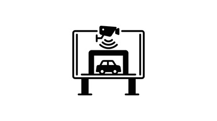 Naklejka premium Parking Garage Security Camera Icon