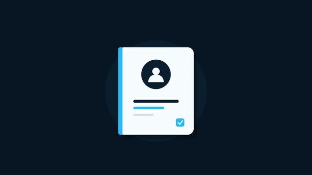 User Profile Identification Document Vector Icon Representing Personal Account Data Management and Digital Verification Security