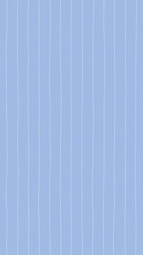 White Hand Drawn Line Stripe Pattern on Blue Background, Vertical Looping Motion Graphic Video