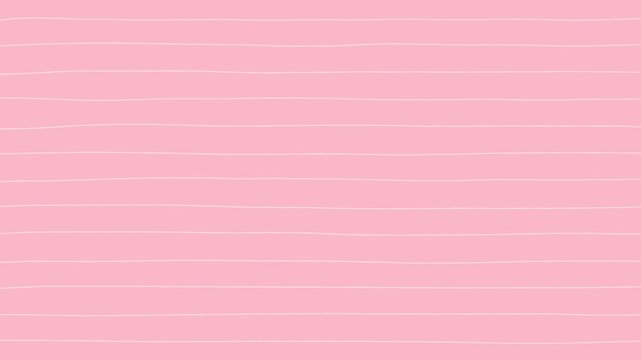 White Hand Drawn Line Stripe Pattern on Pink Background, Looping Motion Graphic Video