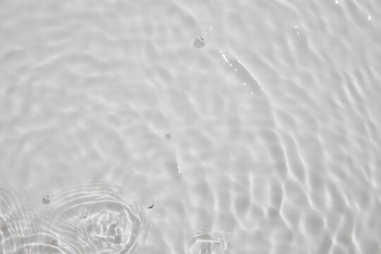 Abstract white transparent water shadow surface texture natural ripple background