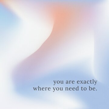 Motivational quote, gradient design Instagram post template