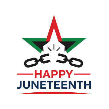 Juneteenth Day Celebration Logo with Freedom and Equality Symbol