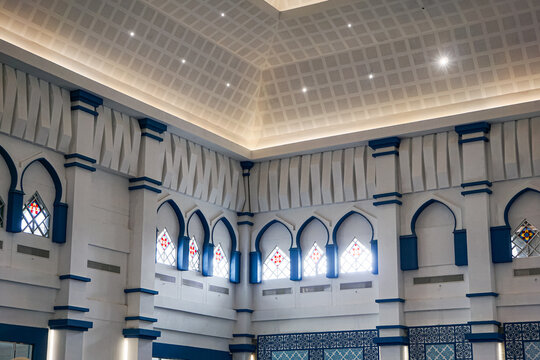 Interior Of Masjid Agong Raja Hamidah, Batam, Indonesia