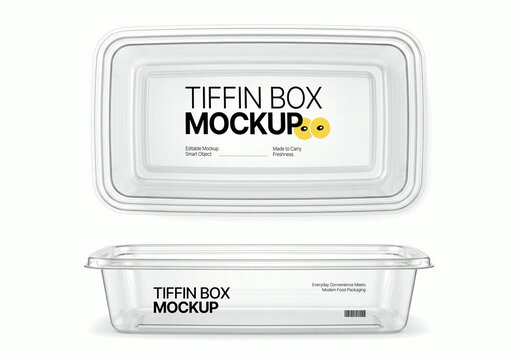 Transparent Tiffin Box Mockup