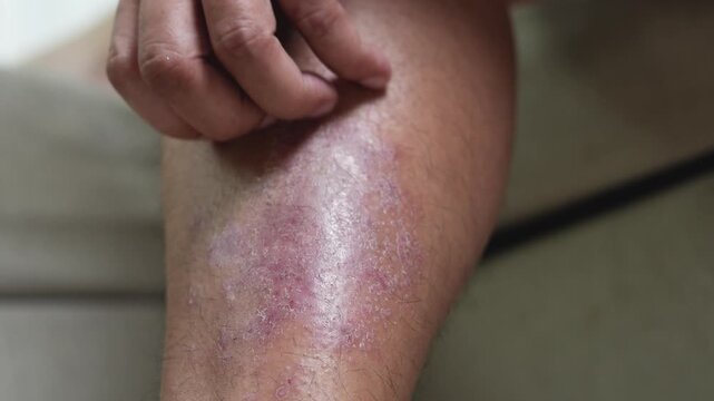 Men experience itchy legs due to germs and bacteria.
