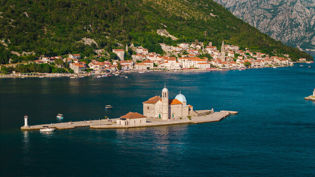 Our Lady of the Rocks Church near Perast in Montenegro