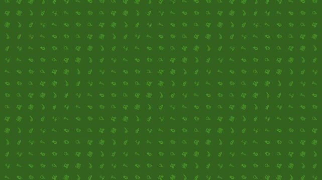 Dark Green Golf Themed Pattern 4K 60FPS seamless Looping Video Background