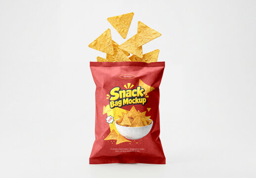 Snack Bag Packaging Mockup