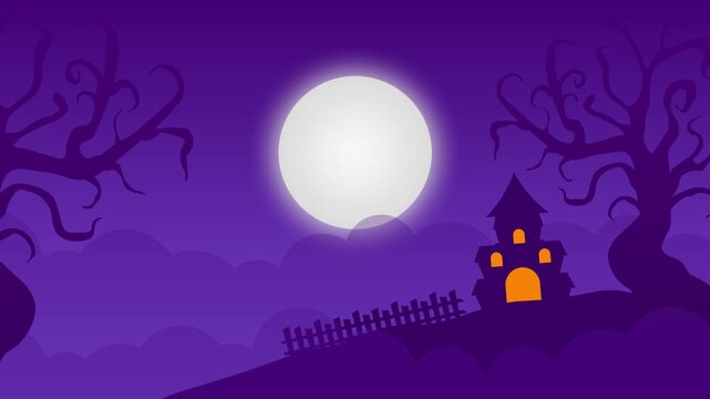 Haunted Halloween Theme Background Animation