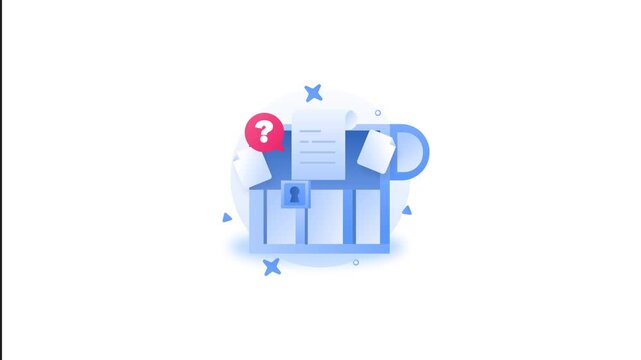 Empty State Page Not Found Concept Animation Motion Graphic Interface Element