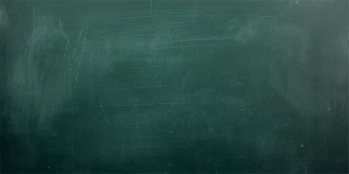 Vintage textured green chalkboard background with chalk and dark aged wall pattern
